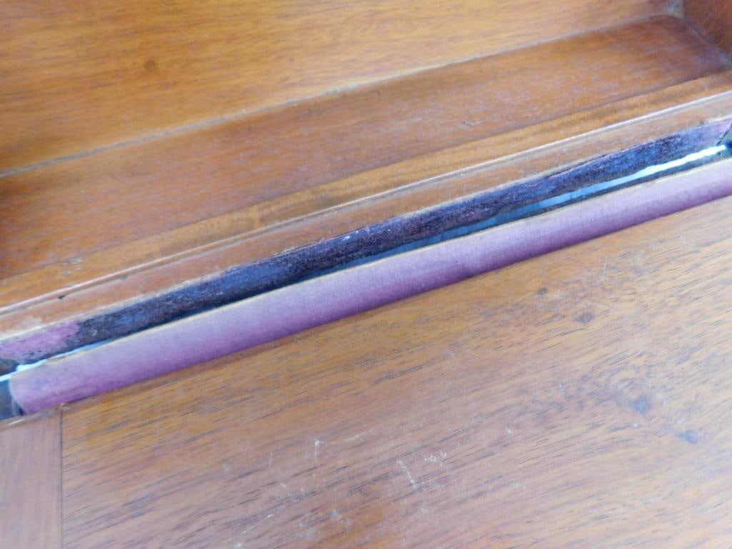 Vintage Lap Desk With Mother of Pearl Inlay - 6.25" x 14" x 10" - 12