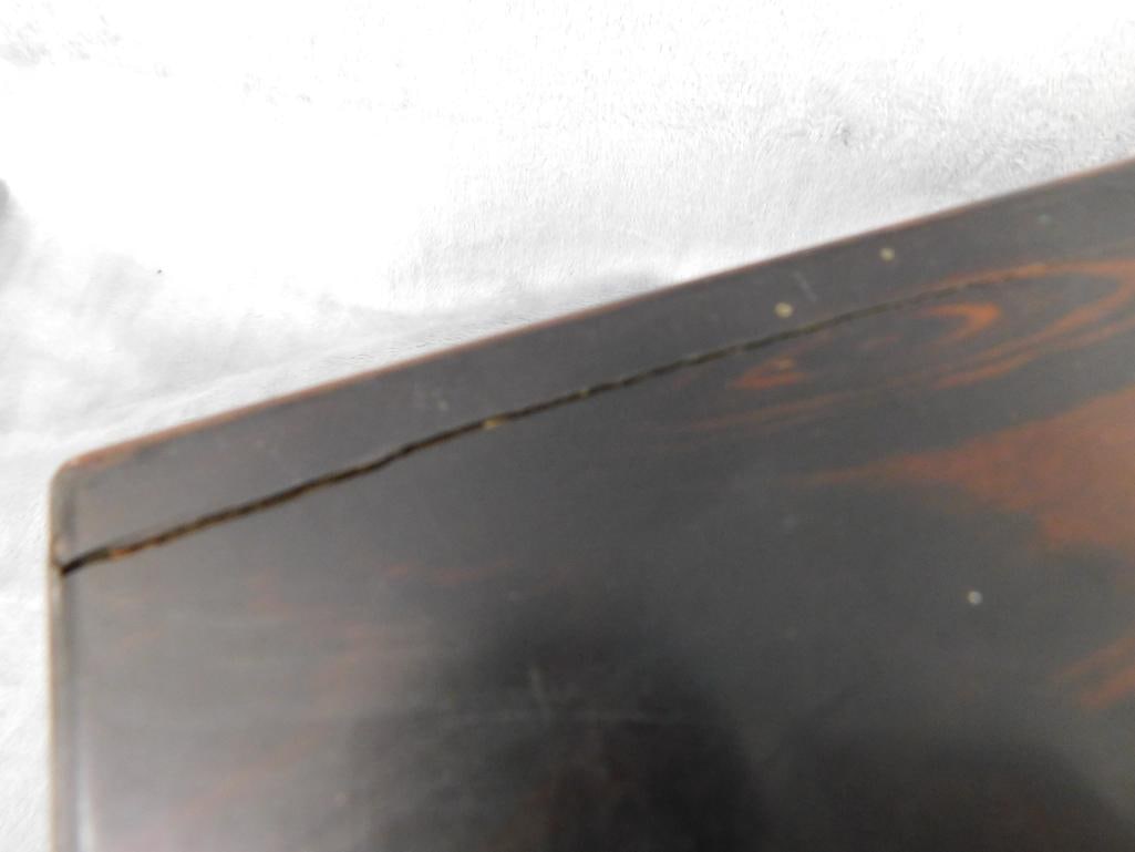 Vintage Lap Desk With Mother of Pearl Inlay - 6.25" x 14" x 10" - 5