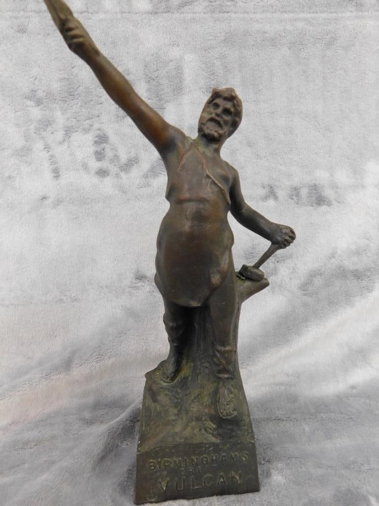 Replica Bronze Statue - "Birminghams Great Vulcan" - 10.25" x 4" x 2.75" - 12