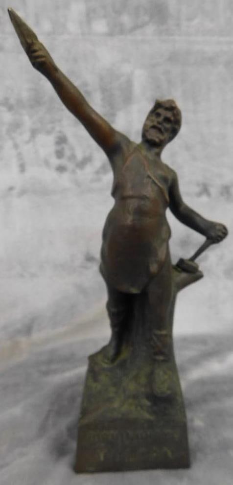 Replica Bronze Statue - "Birminghams Great Vulcan" - 10.25" x 4" x 2.75": See Photos For Condition and Details