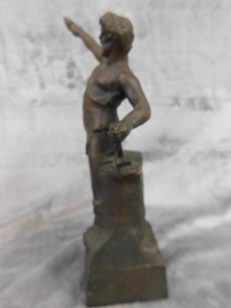 Replica Bronze Statue - "Birminghams Great Vulcan" - 10.25" x 4" x 2.75" - 6