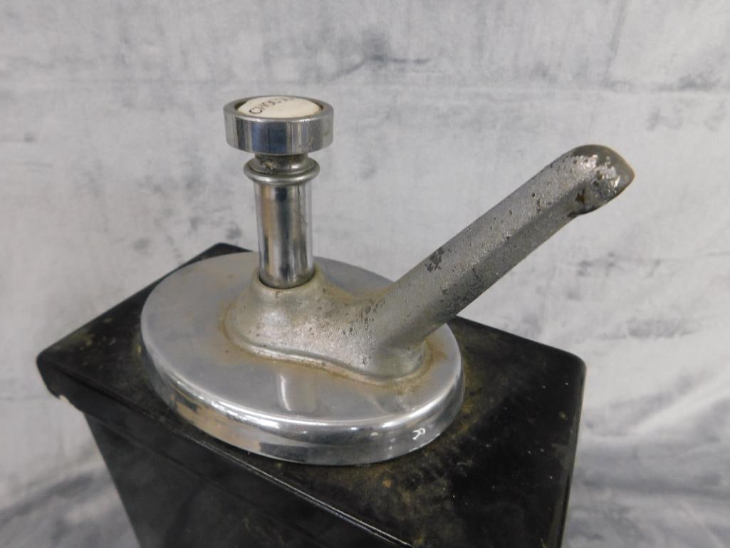 Vintage Soda Fountain Syrup Dispenser - "Chocolate" - 14" x 4.25" x 7.5" - 2