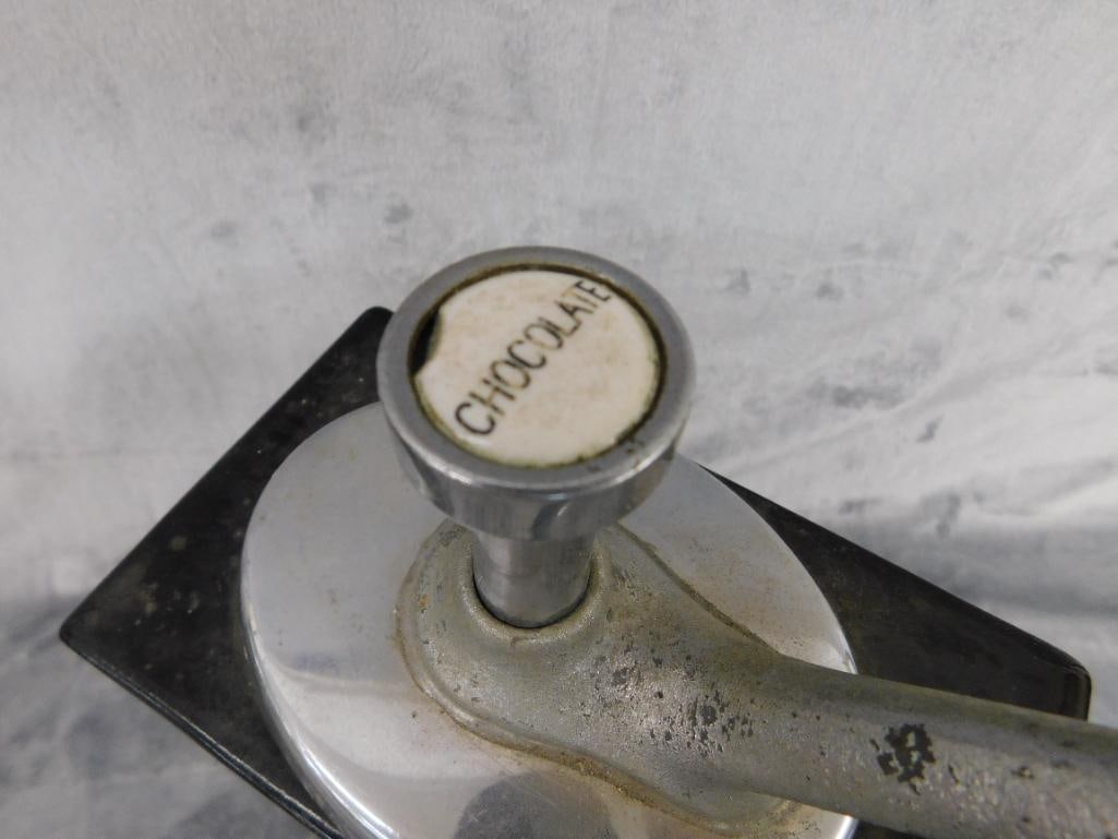 Vintage Soda Fountain Syrup Dispenser - "Chocolate" - 14" x 4.25" x 7.5" - 3