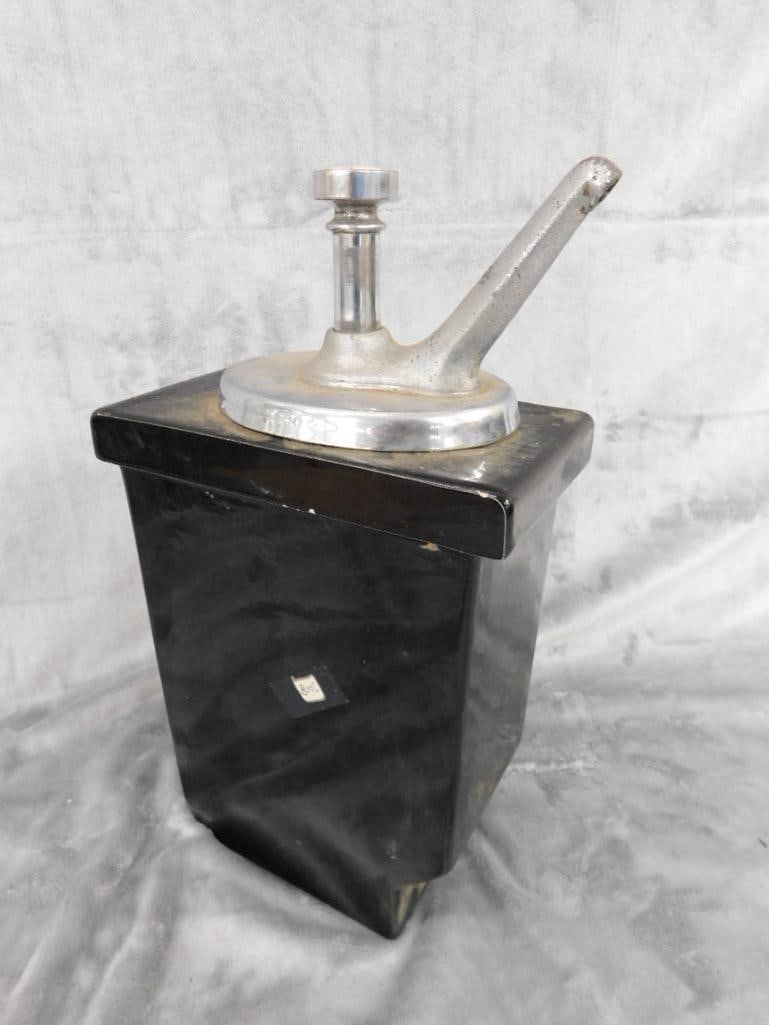 Vintage Soda Fountain Syrup Dispenser - "Chocolate" - 14" x 4.25" x 7.5" - 9