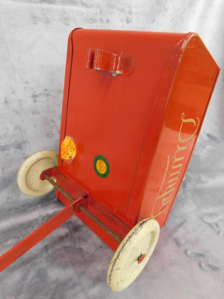 Vintage Metal "Dumpy" Pull Along Dump Trailer - 9" x 18" x 9" - 5