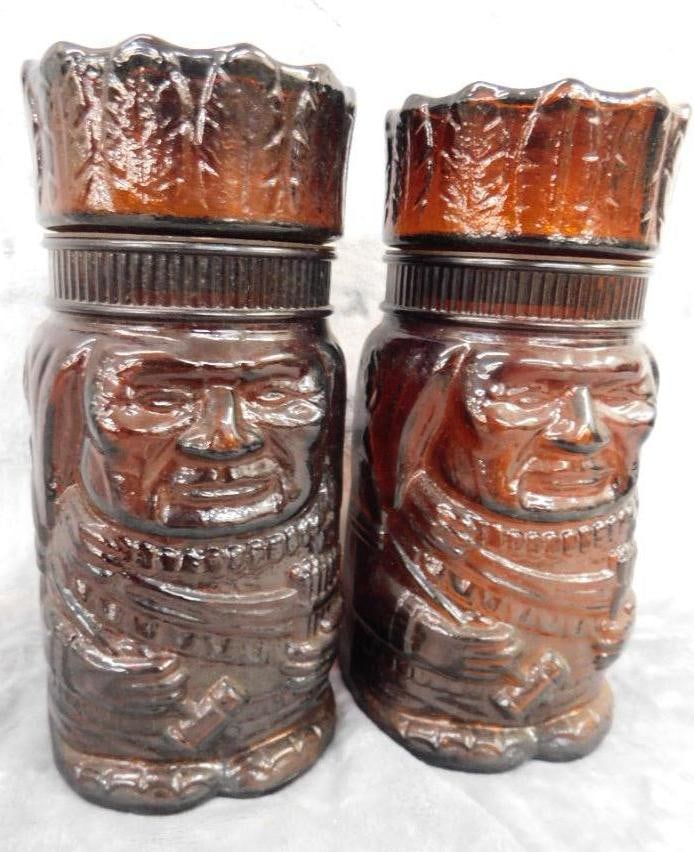 Pair of Vintage Dutch Masters "The Chieftain" Glass Cigar Humidors - Each 10" x 5" (1 of 9)