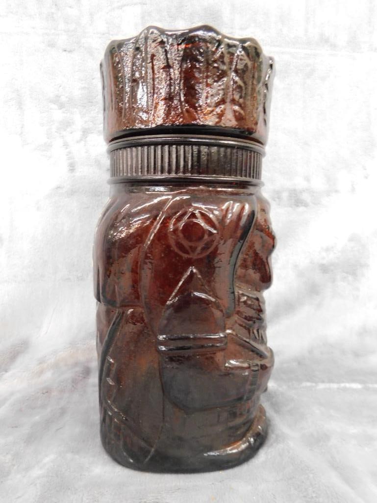 Pair of Vintage Dutch Masters "The Chieftain" Glass Cigar Humidors - Each 10" x 5" - 3