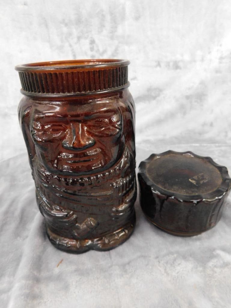 Pair of Vintage Dutch Masters "The Chieftain" Glass Cigar Humidors - Each 10" x 5" - 7