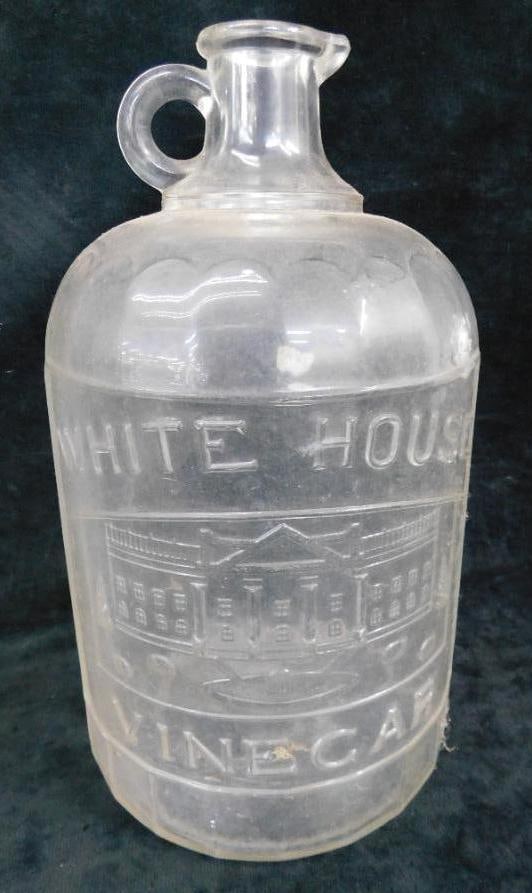 Vintage Embossed White House Vinegar Jug - 1 Gallon - Has Ding: See Photos For Condition and Details