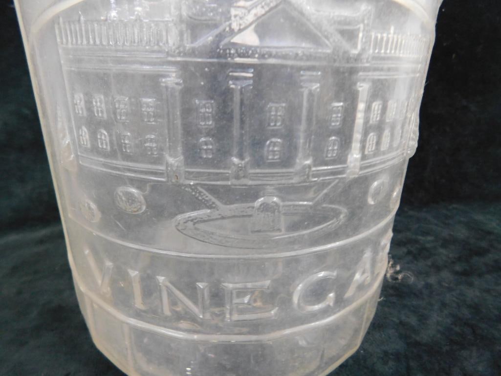 Vintage Embossed White House Vinegar Jug - 1 Gallon - Has Ding - 4
