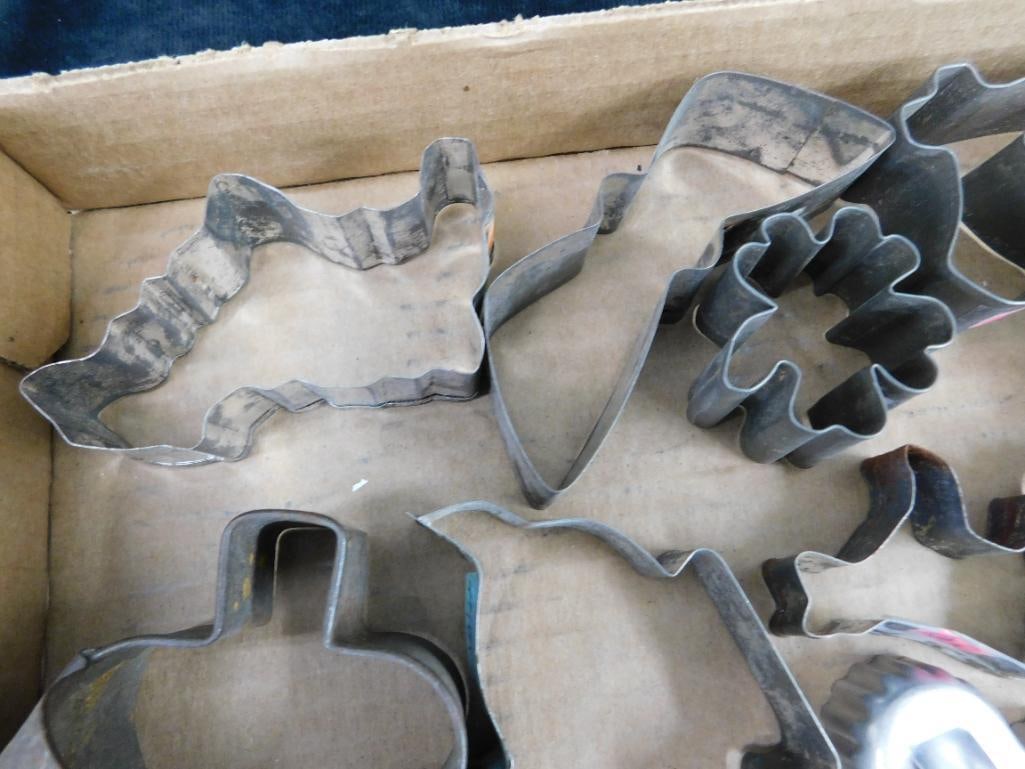 Box Lot of Vintage Cookie Cutters - 2