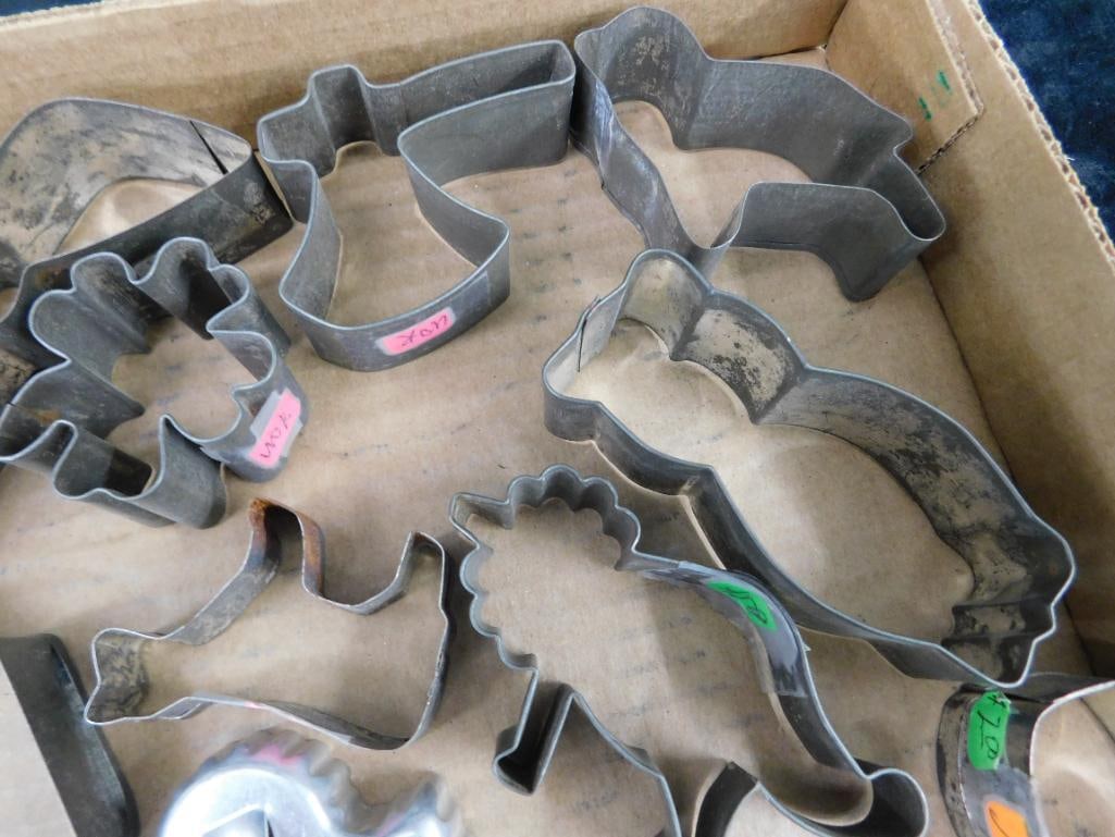 Box Lot of Vintage Cookie Cutters - 3