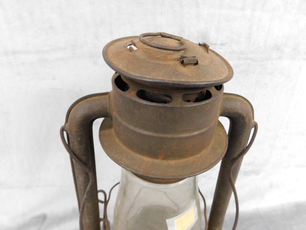 Dietz No. 2 Crescent Railroad Lantern - 15" x 8" x 6.5" - 3