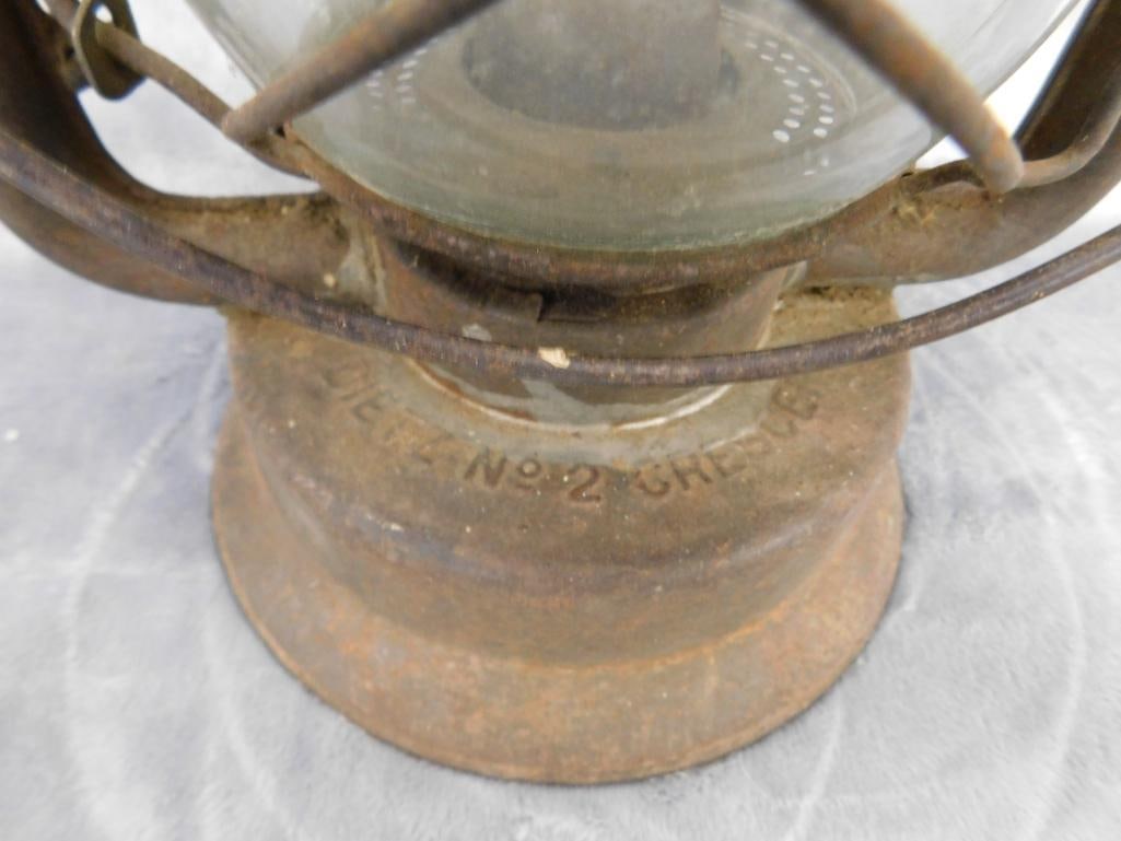 Dietz No. 2 Crescent Railroad Lantern - 15" x 8" x 6.5" - 5