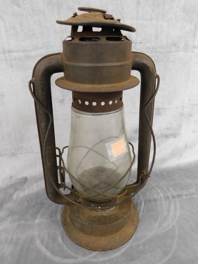 Dietz No. 2 Crescent Railroad Lantern - 15" x 8" x 6.5" - 9