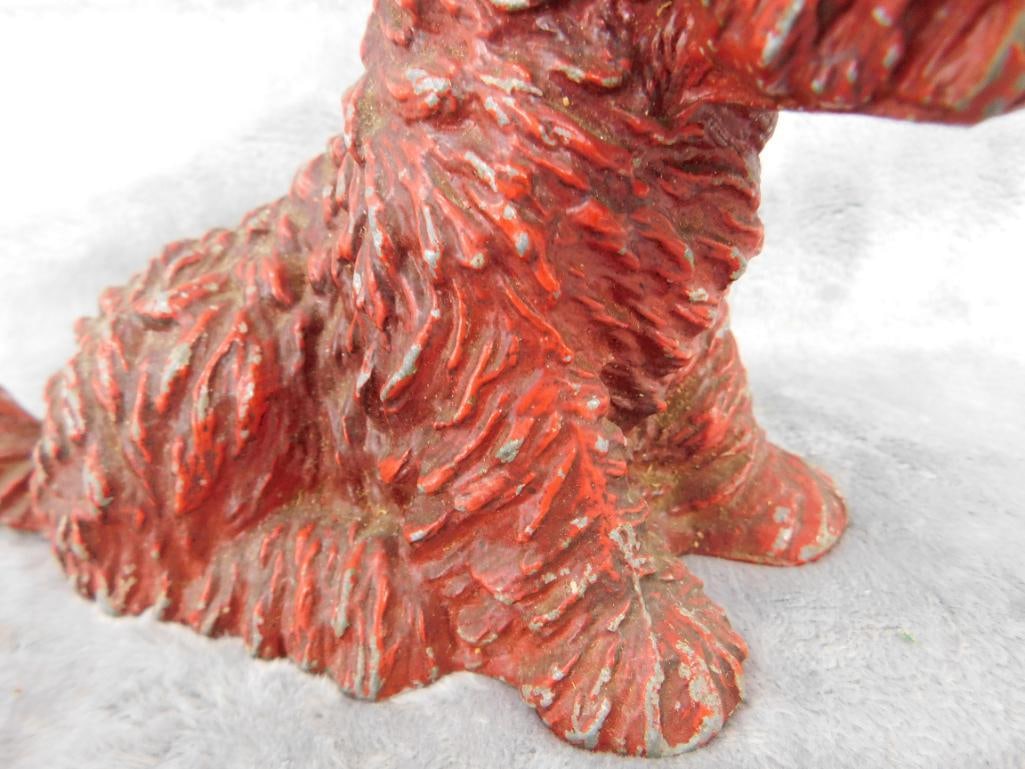 Vintage Cast Metal Scottie Dog Bank - 6" x 6.5" x 3" - 4