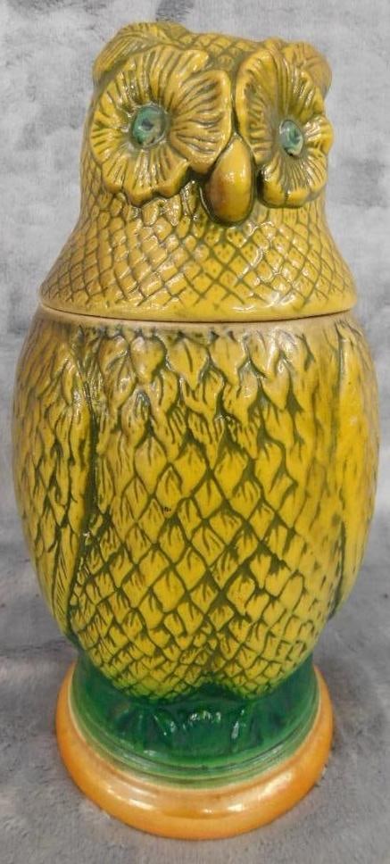 Matthias Girmscheid Figural German Ceramic Owl Beer Stein - 8" x 5.5"x 4": See Photos For Condition and Details