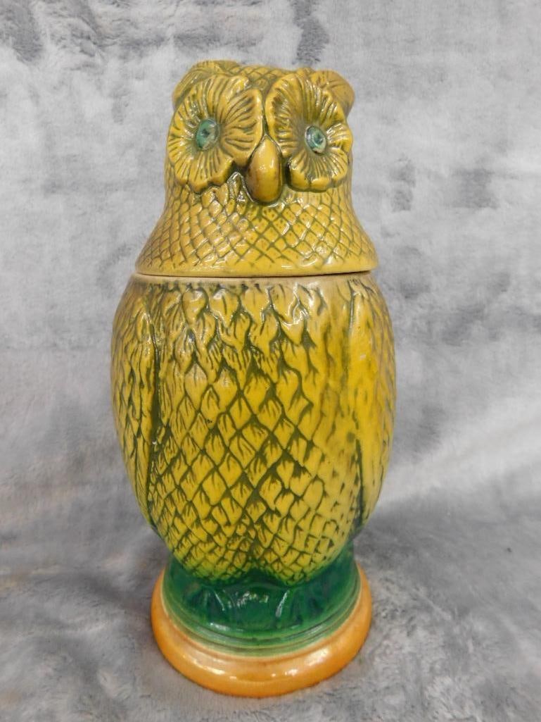 Matthias Girmscheid Figural German Ceramic Owl Beer Stein - 8" x 5.5"x 4" - 7