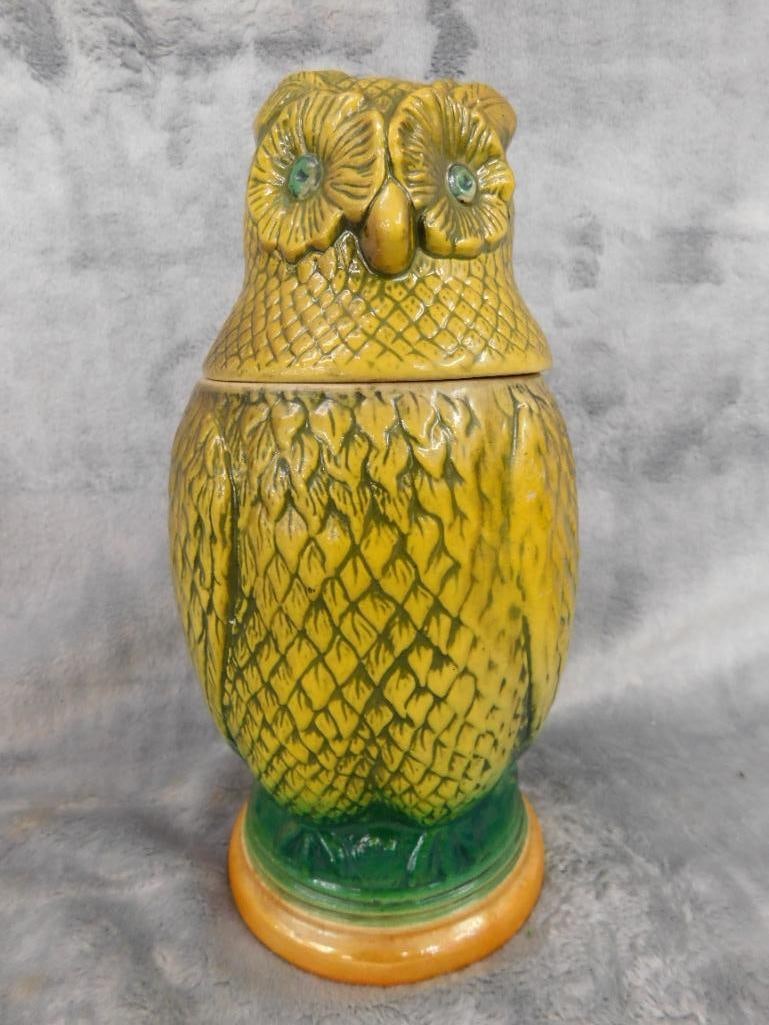 Matthias Girmscheid Figural German Ceramic Owl Beer Stein - 8" x 5.5"x 4" - 8