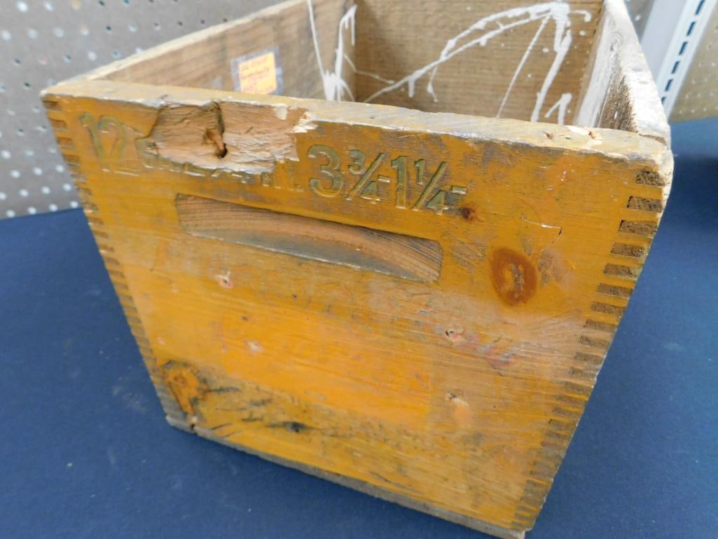 Vintage Remington Wood Ammo Box - 9" x 14" x 9.5" - 5