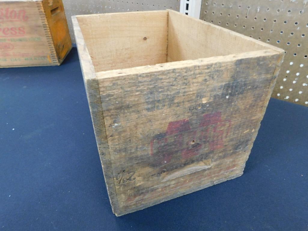 Vintage Winchester Wood Ammo Box - 9" x 14" x 9.5" - 2
