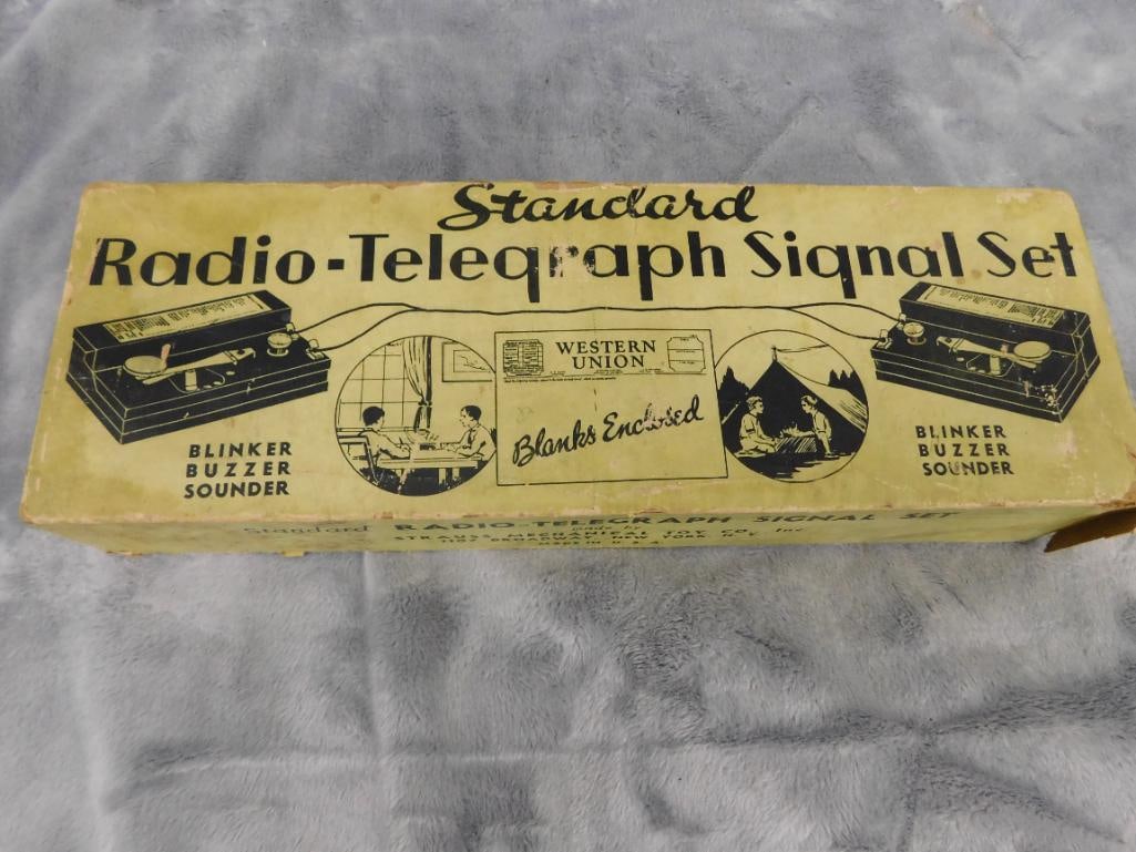 Vintage Strauss Mechanical Toy Co. - Standard Radio-Telegraph Signal Kit - 2