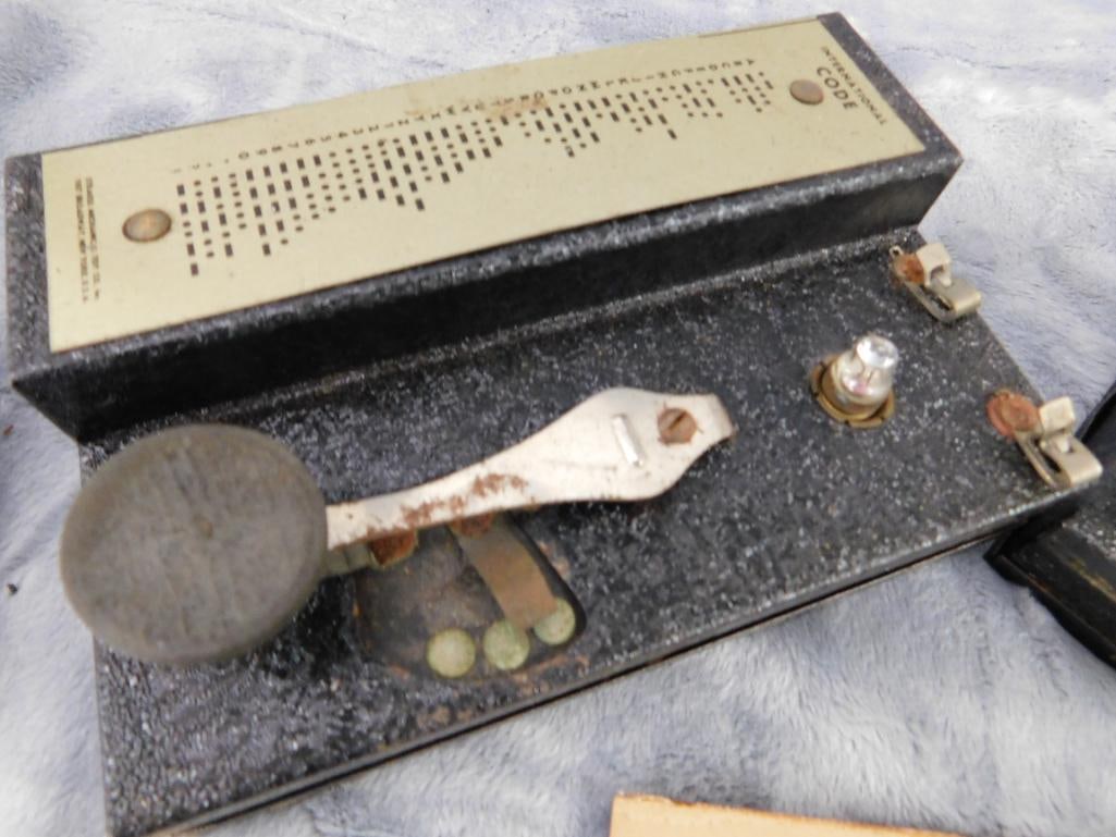Vintage Strauss Mechanical Toy Co. - Standard Radio-Telegraph Signal Kit - 5