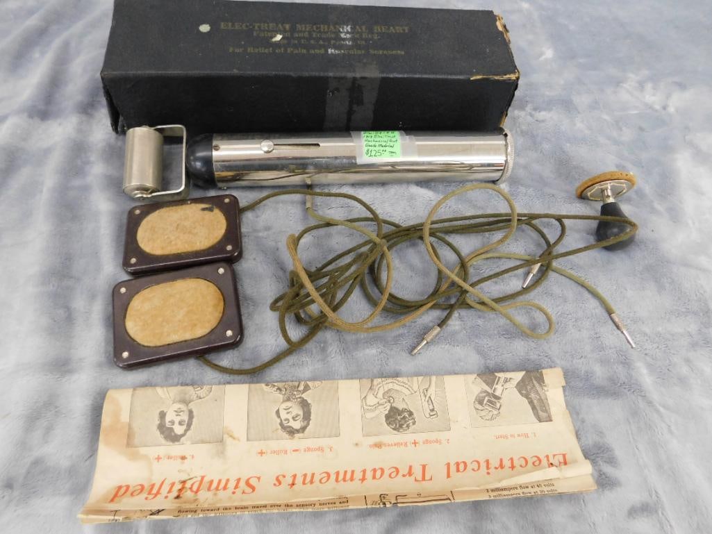 Vintage Elec-Treat Mechanical Heart - Quackery "Medical" Tool - 7