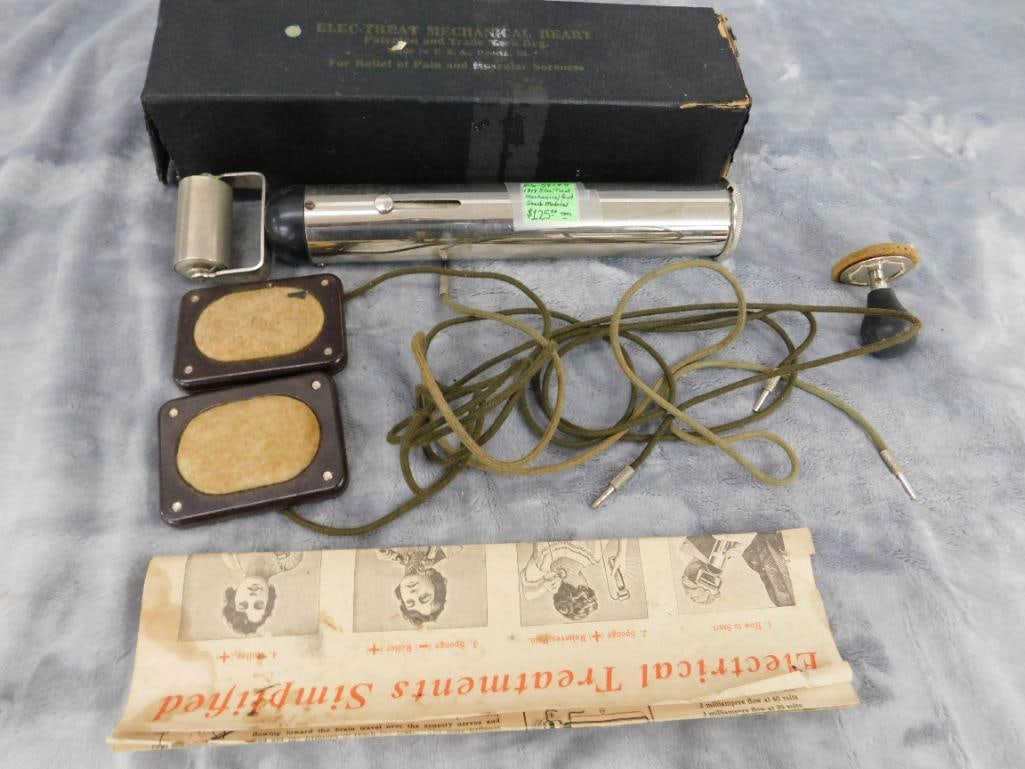 Vintage Elec-Treat Mechanical Heart - Quackery "Medical" Tool - 8