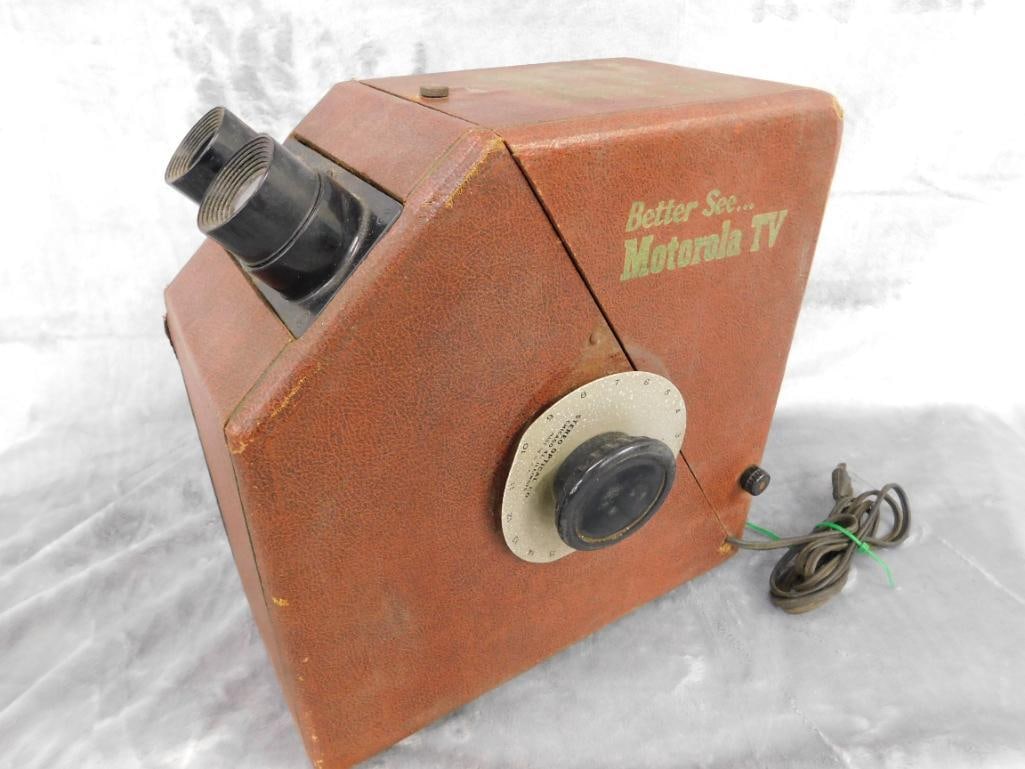 Vintage Motorola Roto-Reel 3D Viewer - Works - No Slides - 11.5" x 5.5" x 11" - 10