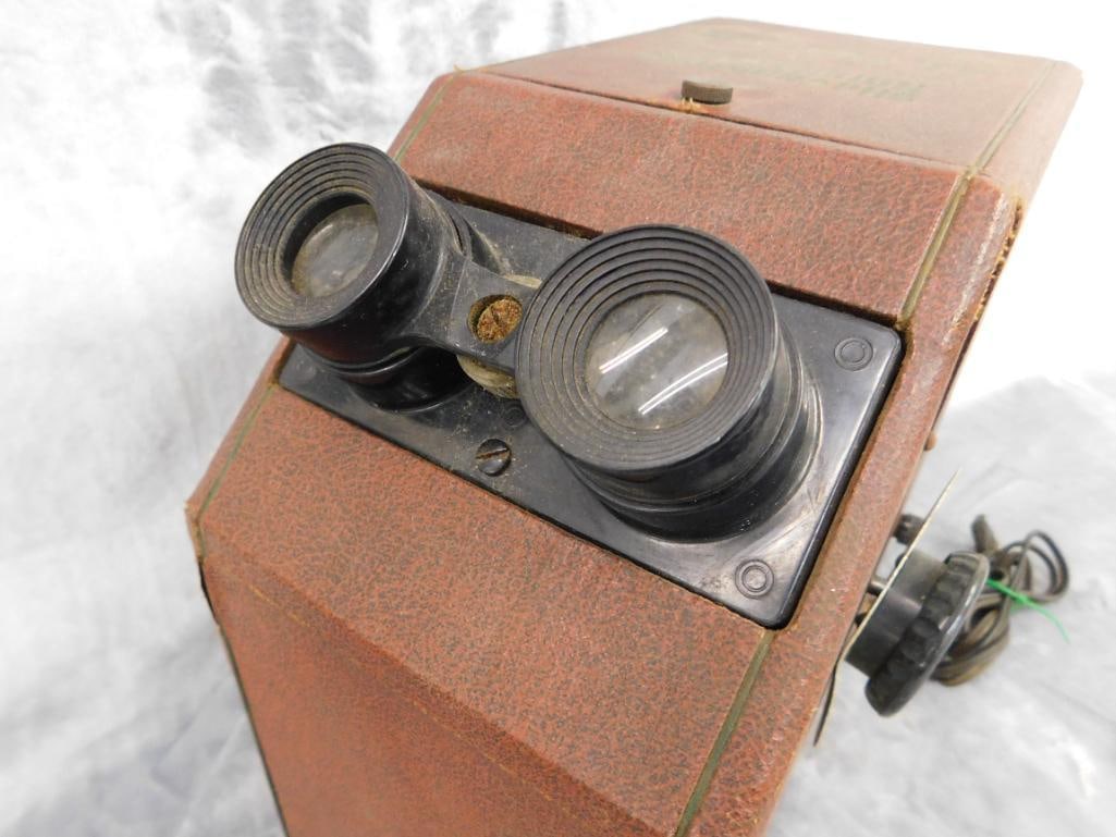 Vintage Motorola Roto-Reel 3D Viewer - Works - No Slides - 11.5" x 5.5" x 11" - 2