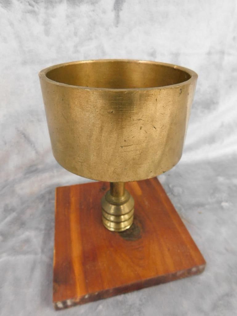 Antique Piston From Old Engine - Turned Into Compote - 7.75" x 6" x 6" - 5