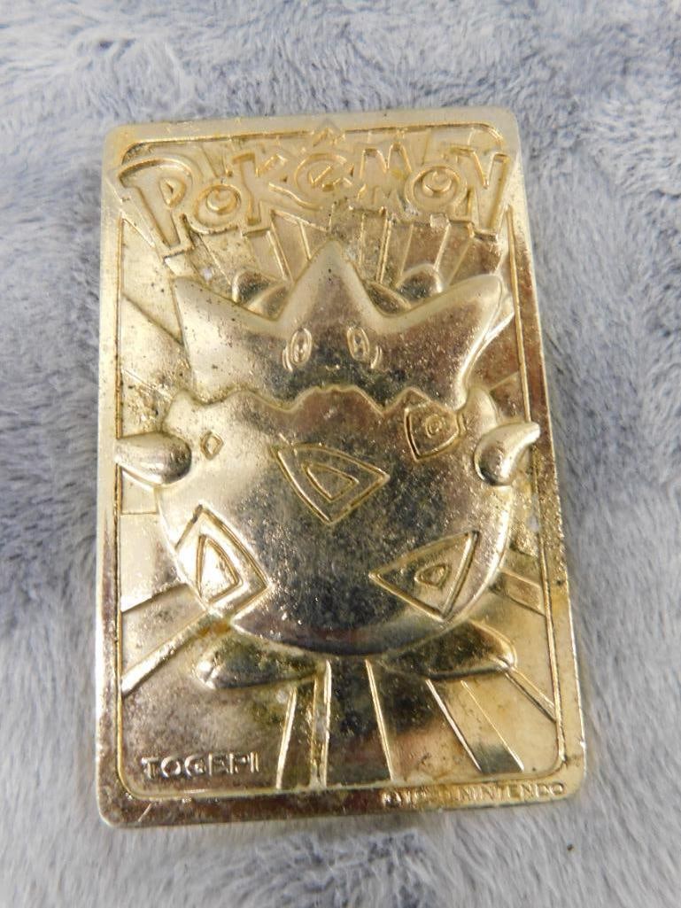 Pair of Metal Pokemon Ingots - "Charizard" and "Togepi" - Each 2.75" x 1.75" - 2