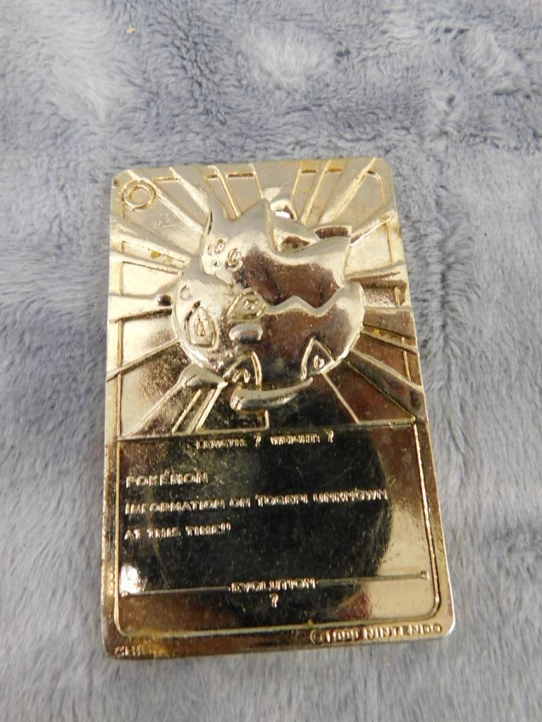 Pair of Metal Pokemon Ingots - "Charizard" and "Togepi" - Each 2.75" x 1.75" - 3