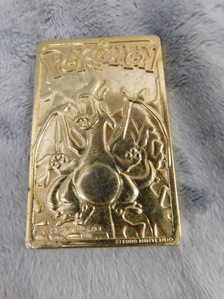 Pair of Metal Pokemon Ingots - "Charizard" and "Togepi" - Each 2.75" x 1.75" - 4