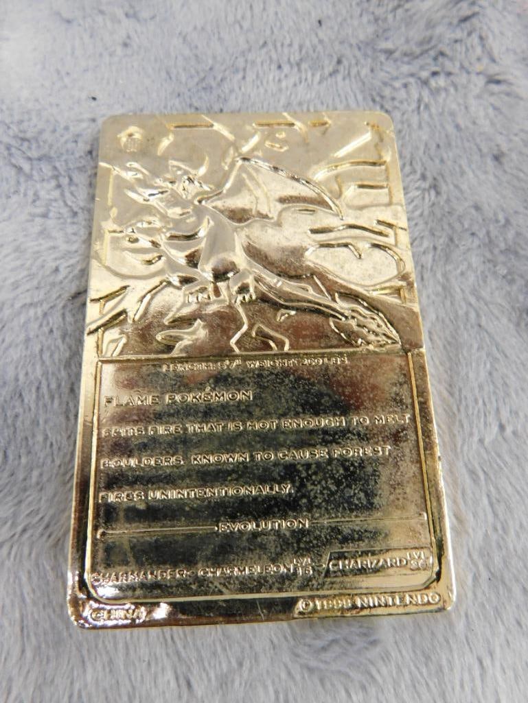 Pair of Metal Pokemon Ingots - "Charizard" and "Togepi" - Each 2.75" x 1.75" - 5