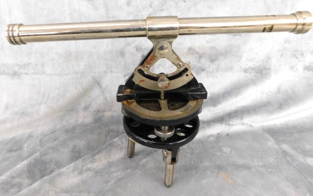 Antique L.S. Starrett Transit / Survey Level - 8.5" x 12.5" x 4": See Photos For Condition and Details