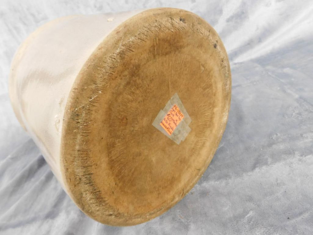 2 Gallon Pottery Crock - Has Crack and Chip - 9" x 9.75" - 6