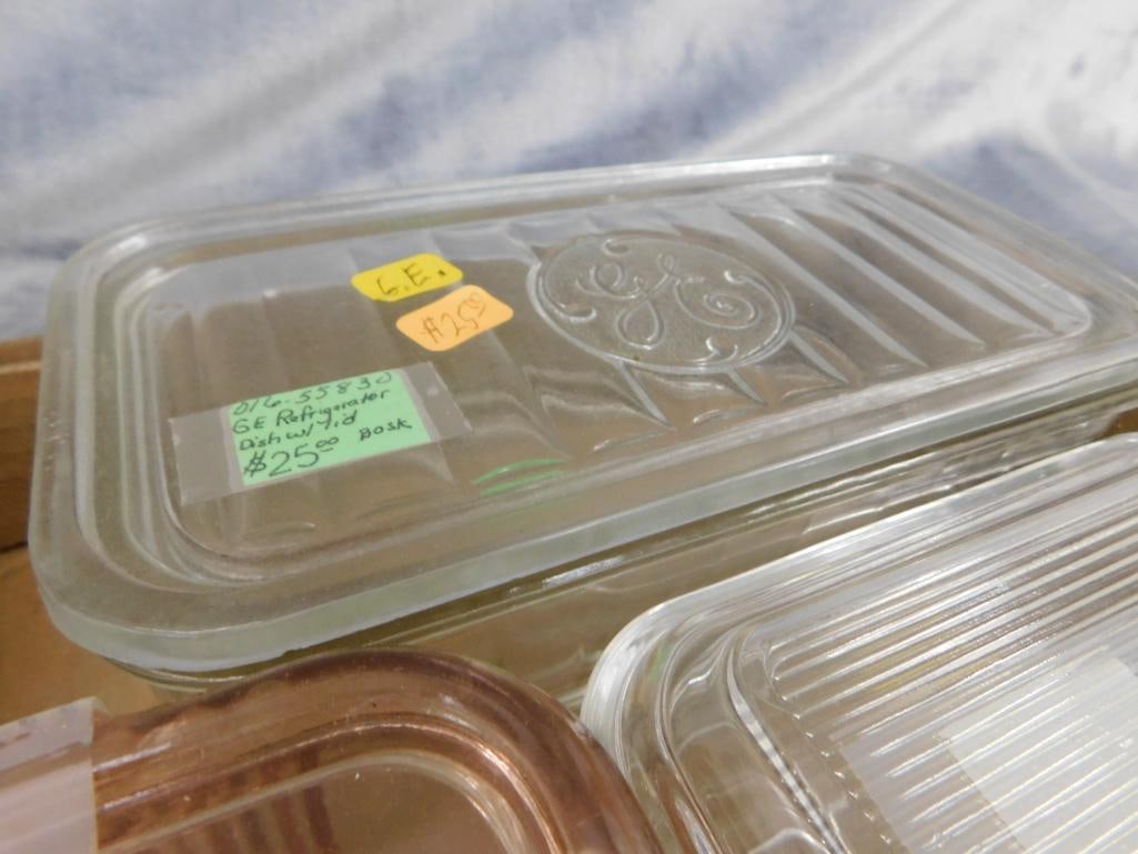 Box Lot of Vintage Refrigerator Dishes - 2