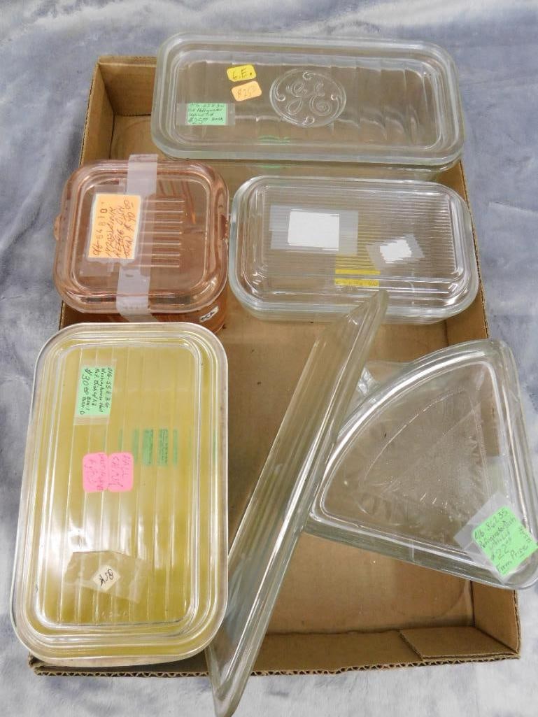 Box Lot of Vintage Refrigerator Dishes - 8