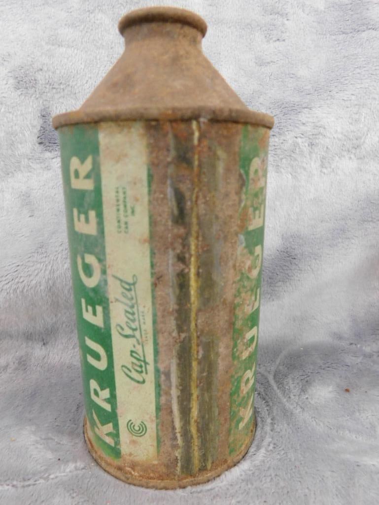 Group of 4 Dome Top Beer Cans - "Eastside" - "Champagne Velvet" - "Krueger" - 14