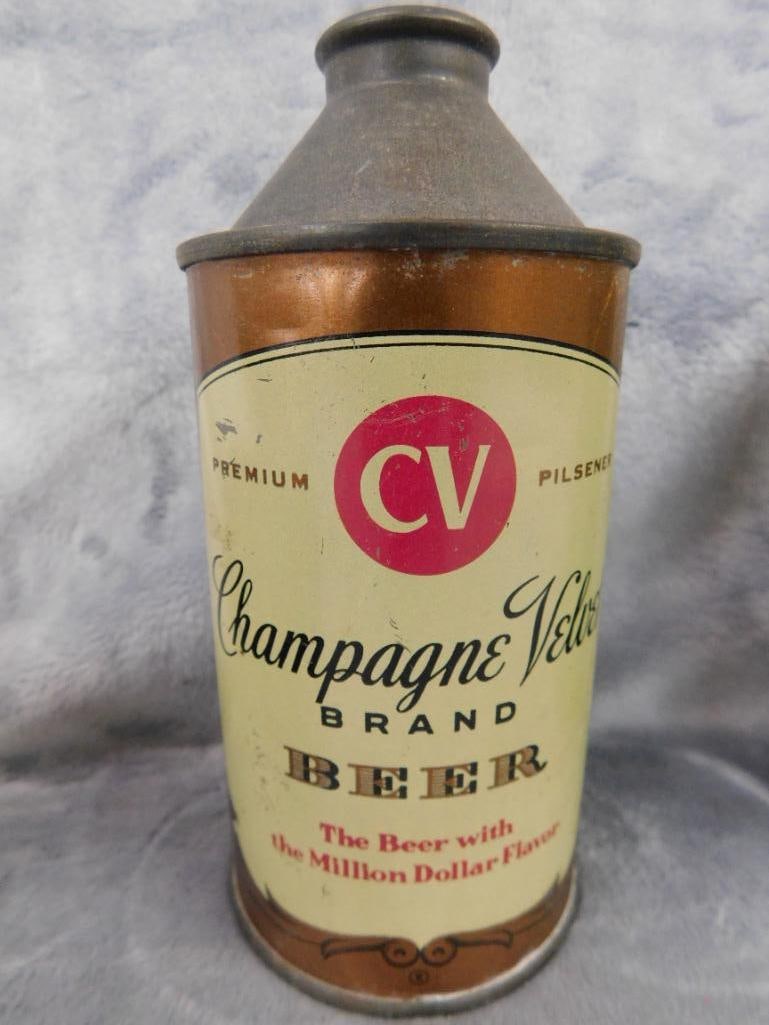 Group of 4 Dome Top Beer Cans - "Eastside" - "Champagne Velvet" - "Krueger" - 7