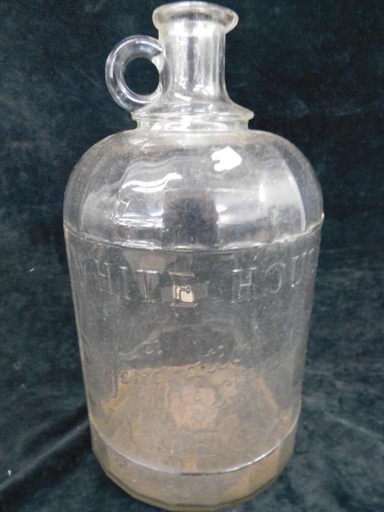 Vintage Embossed White House Vinegar Jug - 1 Gallon - 8