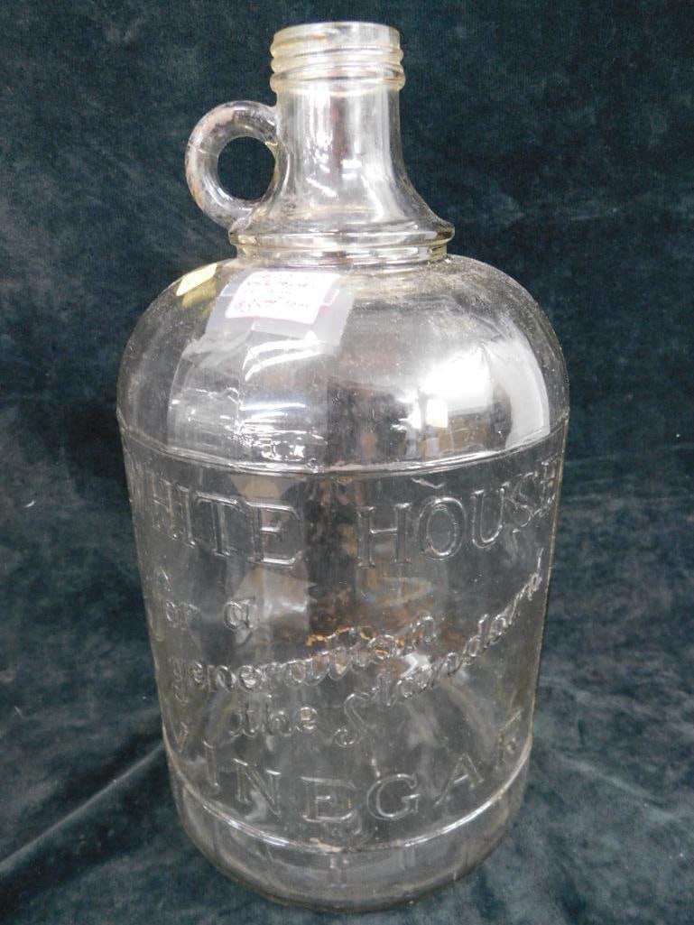 Vintage Embossed White House Vinegar Jug - 1 Gallon - 8