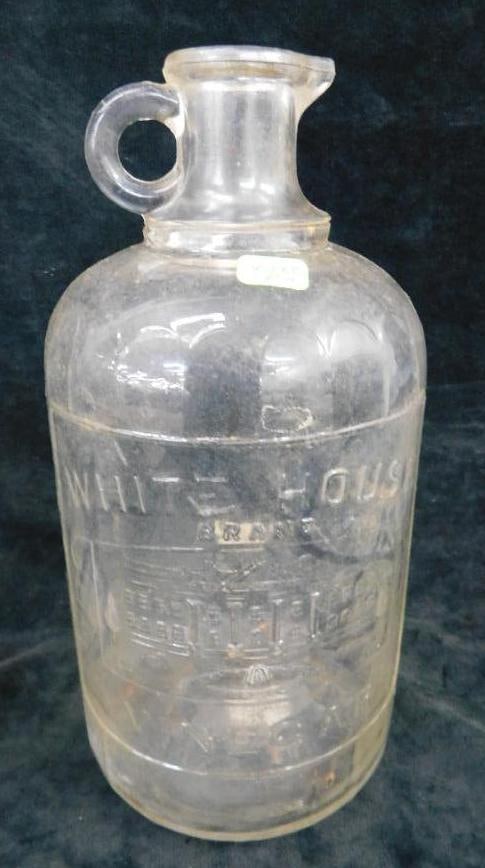 Vintage Embossed White House Vinegar Jug - Half Gallon: See Photos For Condition and Details