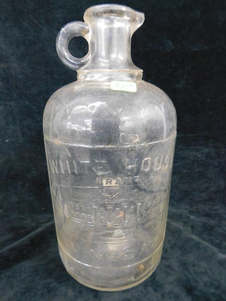 Vintage Embossed White House Vinegar Jug - Half Gallon - 6