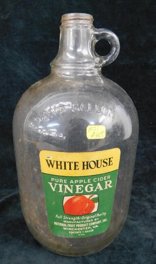 Vintage Paper Label White House Vinegar Jug - 1 Gallon: See Photos For Condition and Details
