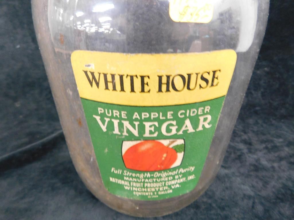 Vintage Paper Label White House Vinegar Jug - 1 Gallon - 3