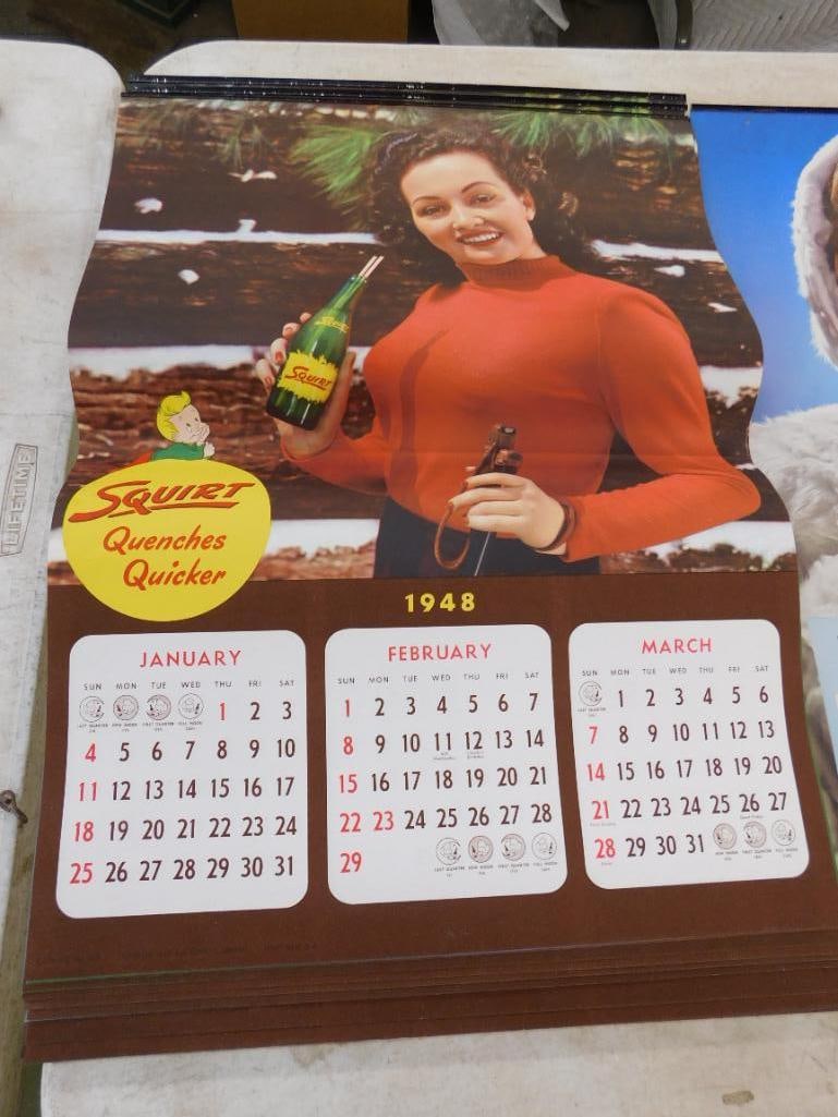 Lot of Over 50 Vintage Advertising Calendars - Ranging From 1947-1960 - 2