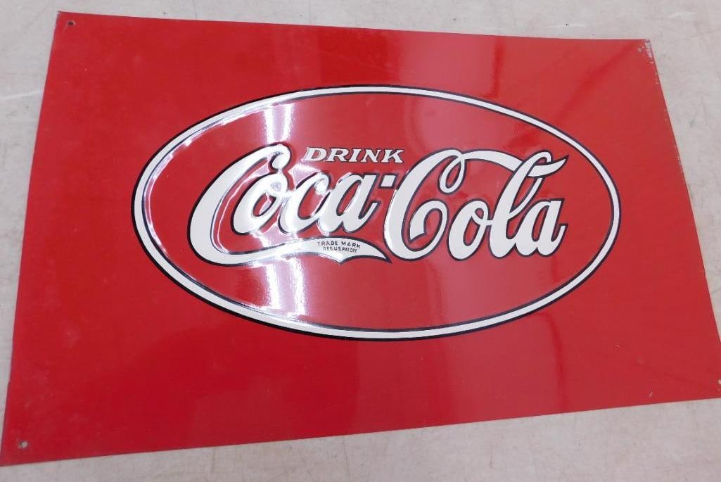 Metal Coca-Cola Advertising Sign - 16.5" x 10.5" (1 of 4)